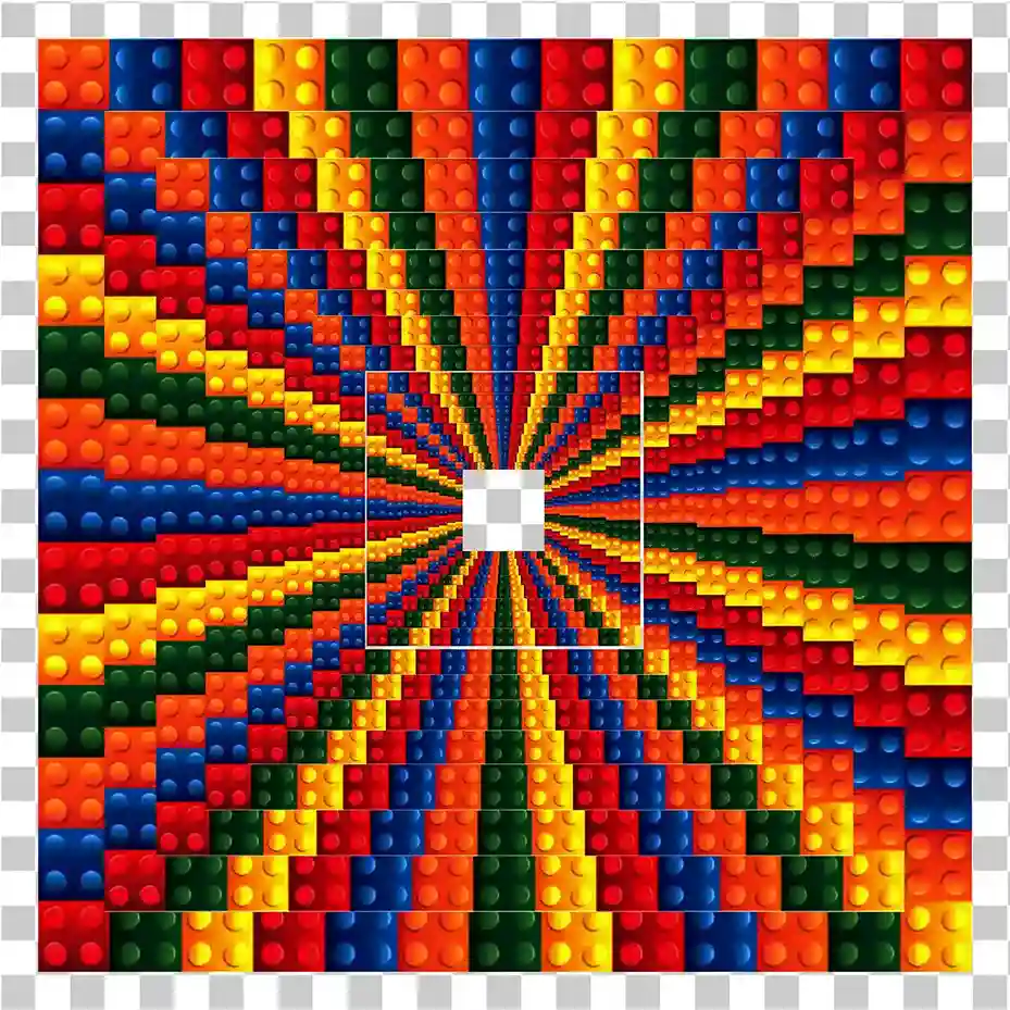 Vibrant Lego Brick Wallpaper Design med färgglada byggstenar konst, 