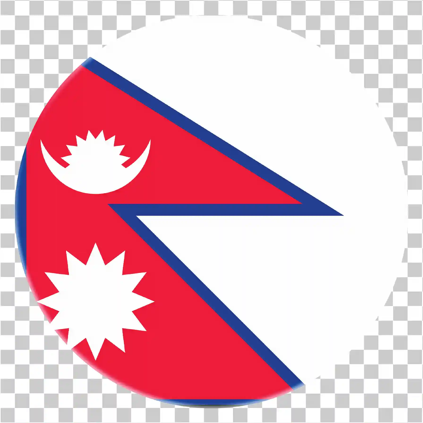 Nepal -lippu, Pyöreä Nepal -lippu png, Kansallinen symboli, Vektorikuvake, Maan lippu, 