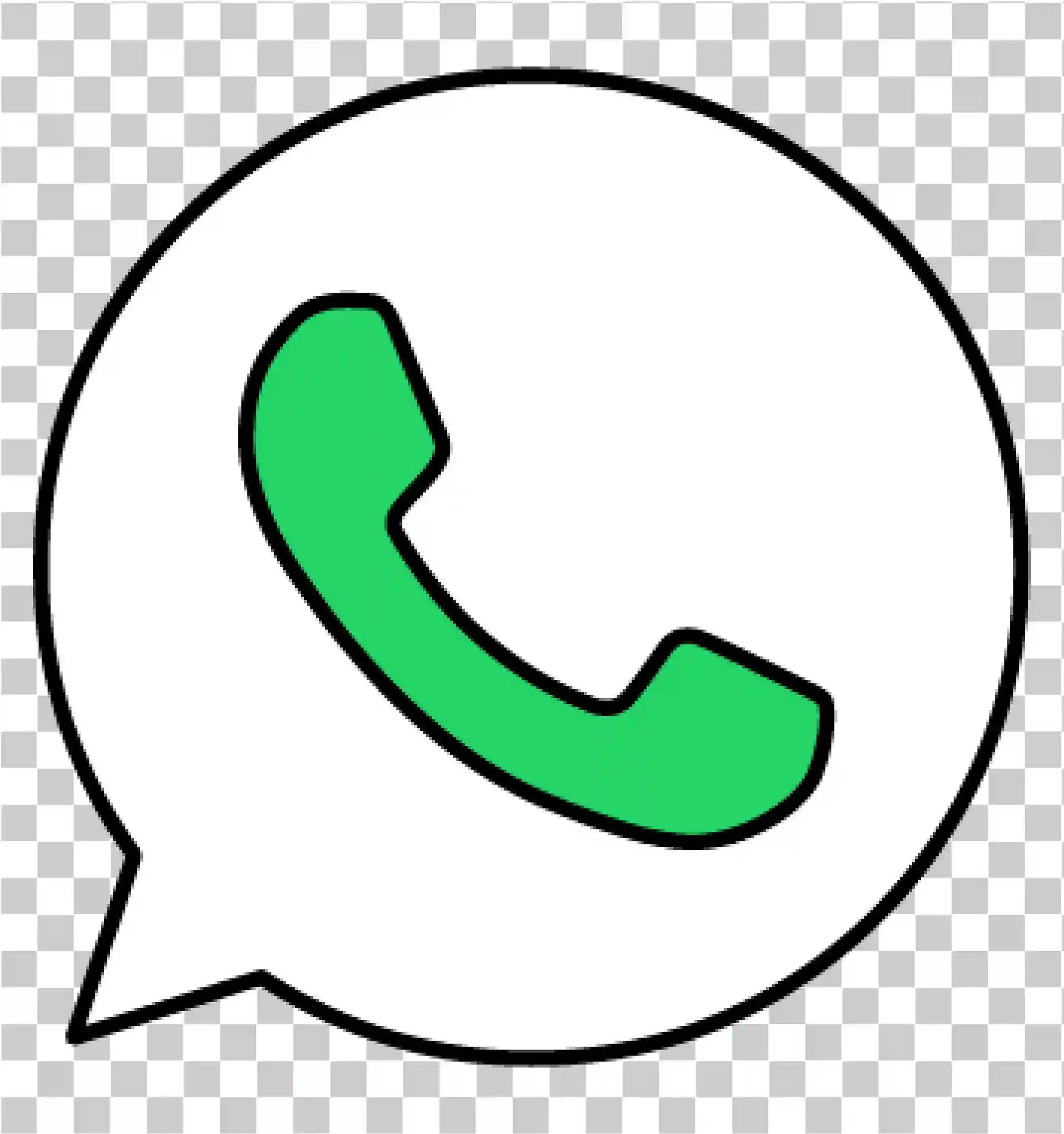 Green White and Black WhatsApp Logotipo de logotipo PNG, Icono vectorial transparente, Clipart gratis para dispositivos móviles, Web, y el uso de las redes sociales, 