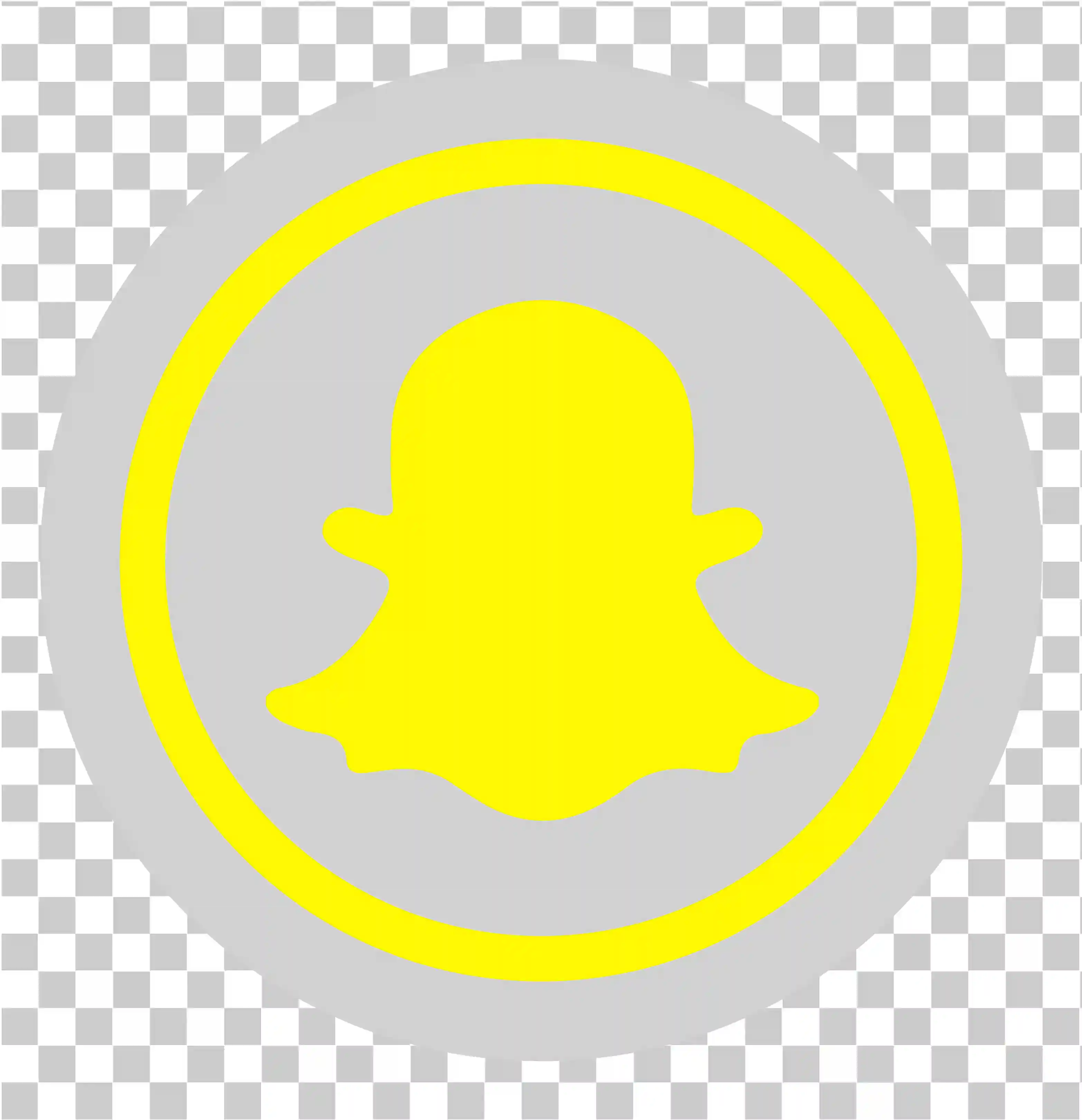 Snapchat Logo PNG, صفراء الشبح ودائرة أيقونة, شعار المتجه الشفافة SNAP لشعار الويب والتطبيق, شعار Snapchat القديم وأيقونات الوسائط الاجتماعية, رمادي أبيض, 