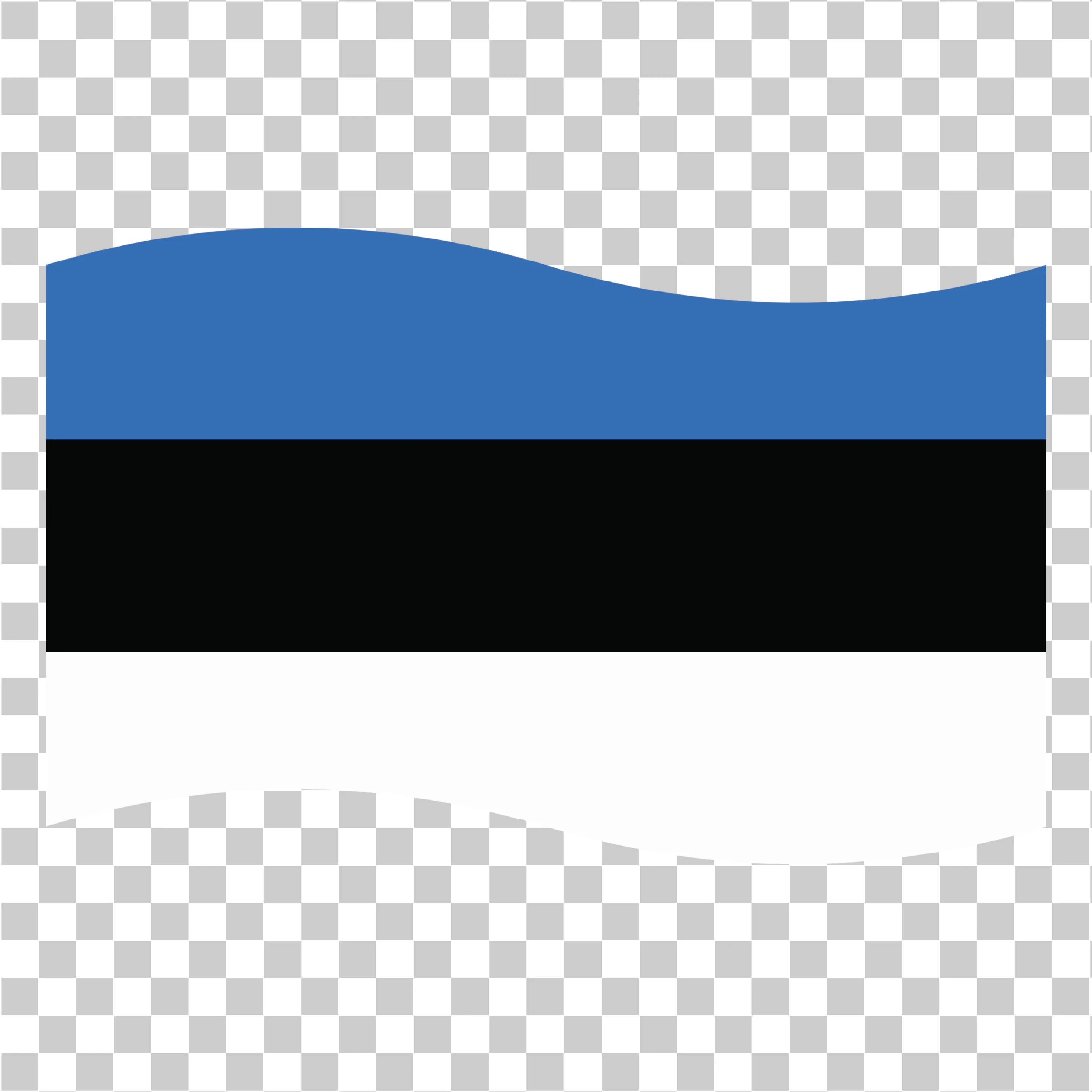 Estonia Flag PNG, Waving Blue Black White National Symbol Design, 