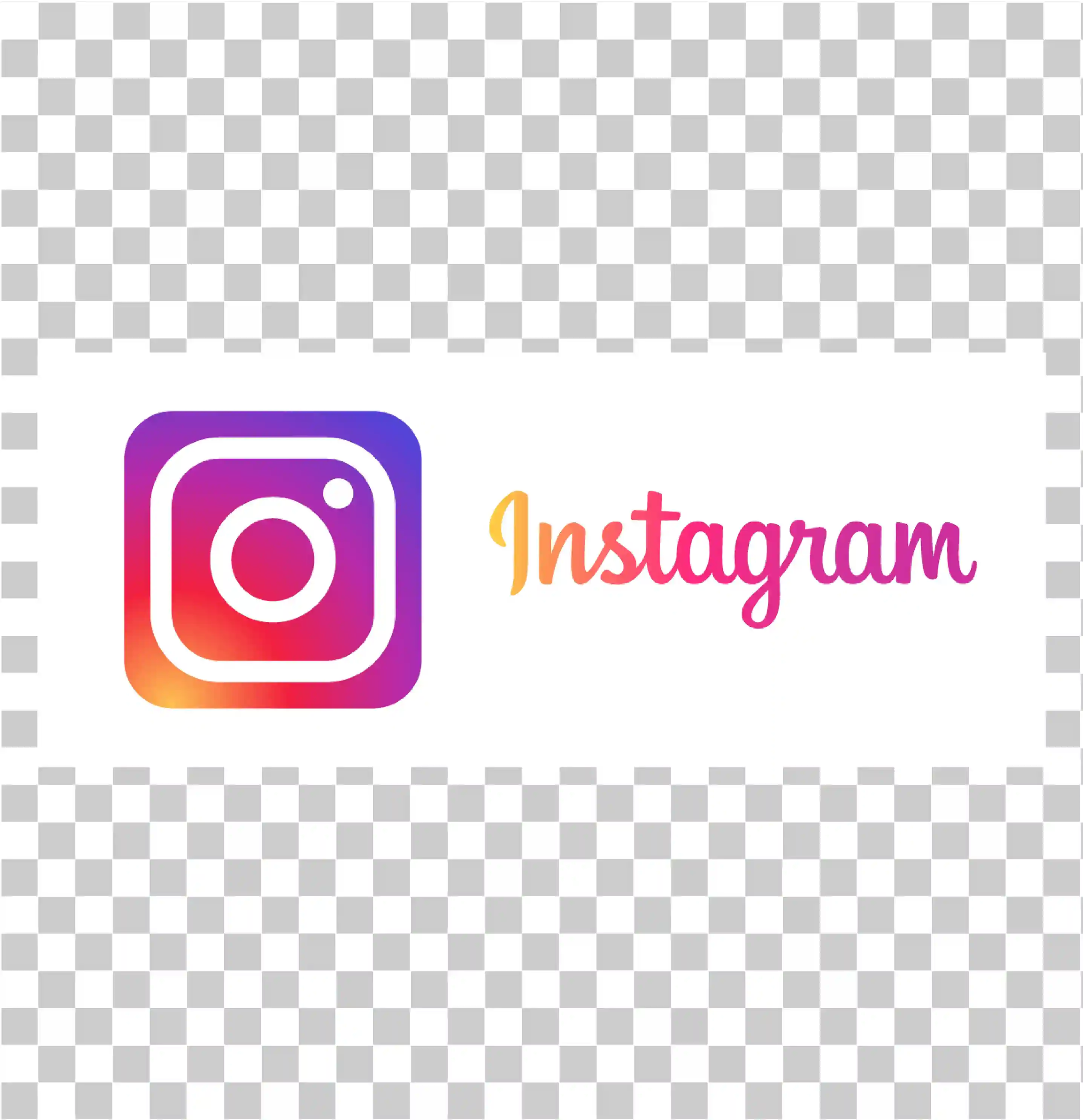 Logo Instagram PNG, Logo Insta, IG ikona wektor, Przezroczyste i białe tło, Logo tekstu gradientu, Naklejka, 